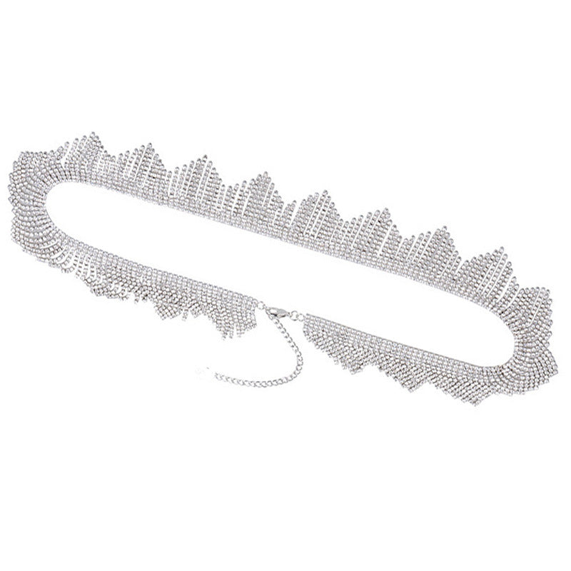 Trendy Body Chain with Sparkling Rhinestones